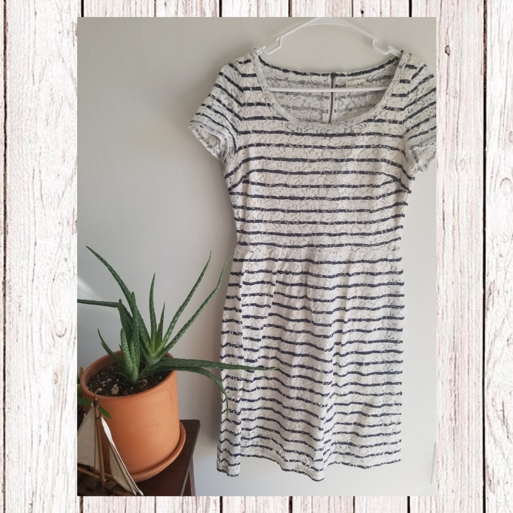 Lace Striped Dress